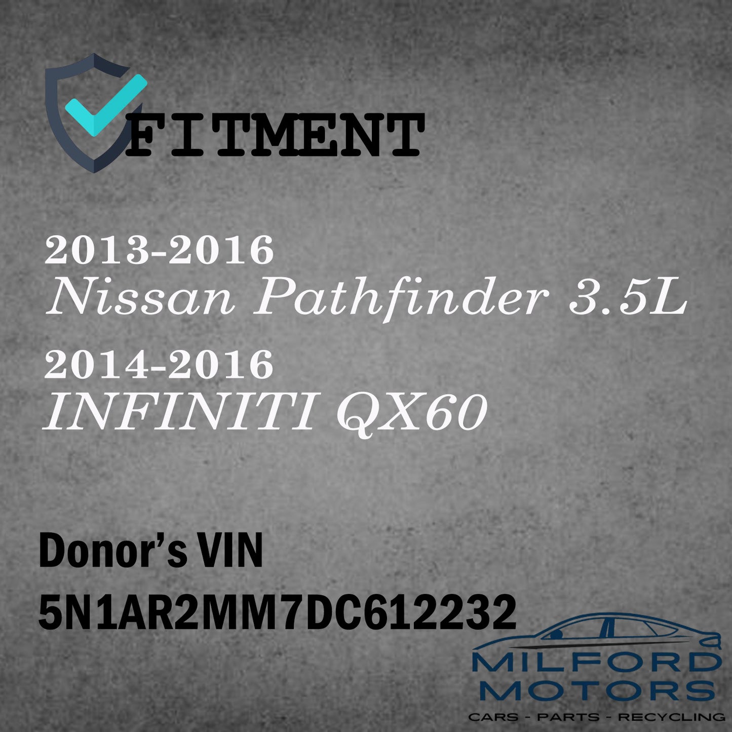 Info-GPS-TV Screen w/o Navigation Fits 2010-2017 FX Series JX35 Pathfinder 3.5L