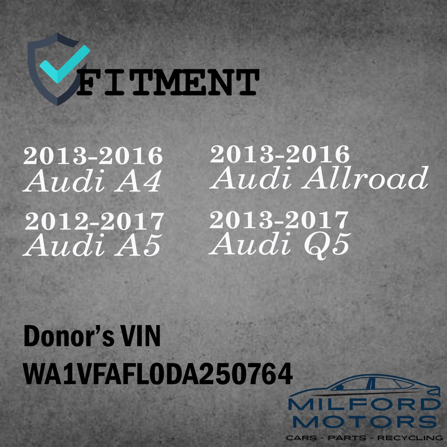 Chassis ECM Parking Brake RH Trunk Floor Fits 2013-2017 Audi A4 A5 Q5 RS5 S4 S5