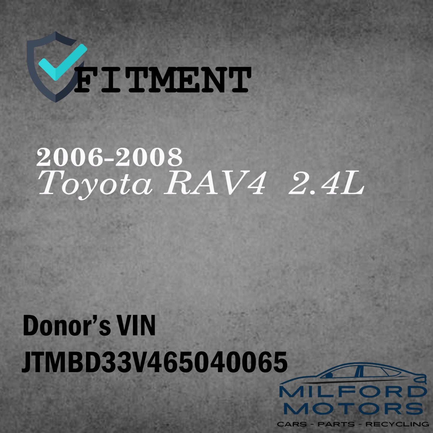 Passenger Side Tail Light Fits 2006-2008 Toyota RAV4 2.4L