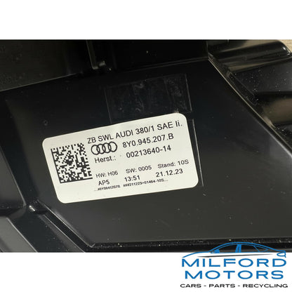 Driver Side Tail Light Quarter Panel Mounted Fits 2022-2024 Audi A3 S3 RS3 2.0L