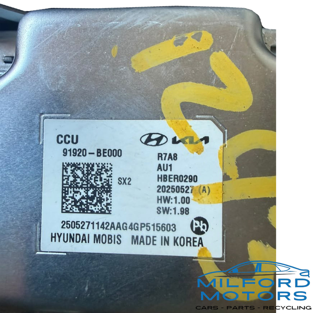 Used OEM Central Communication Control Module Hyundai Kona SEL 2025 2.0L – 91920-BE000 5K Miles