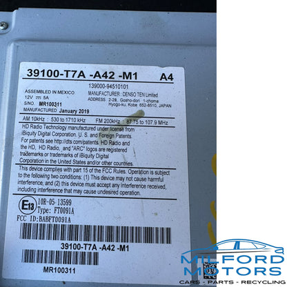 Used OEM Honda HR-V Radio Audio Receiver Touring 2019–2021 US Market 18K Miles