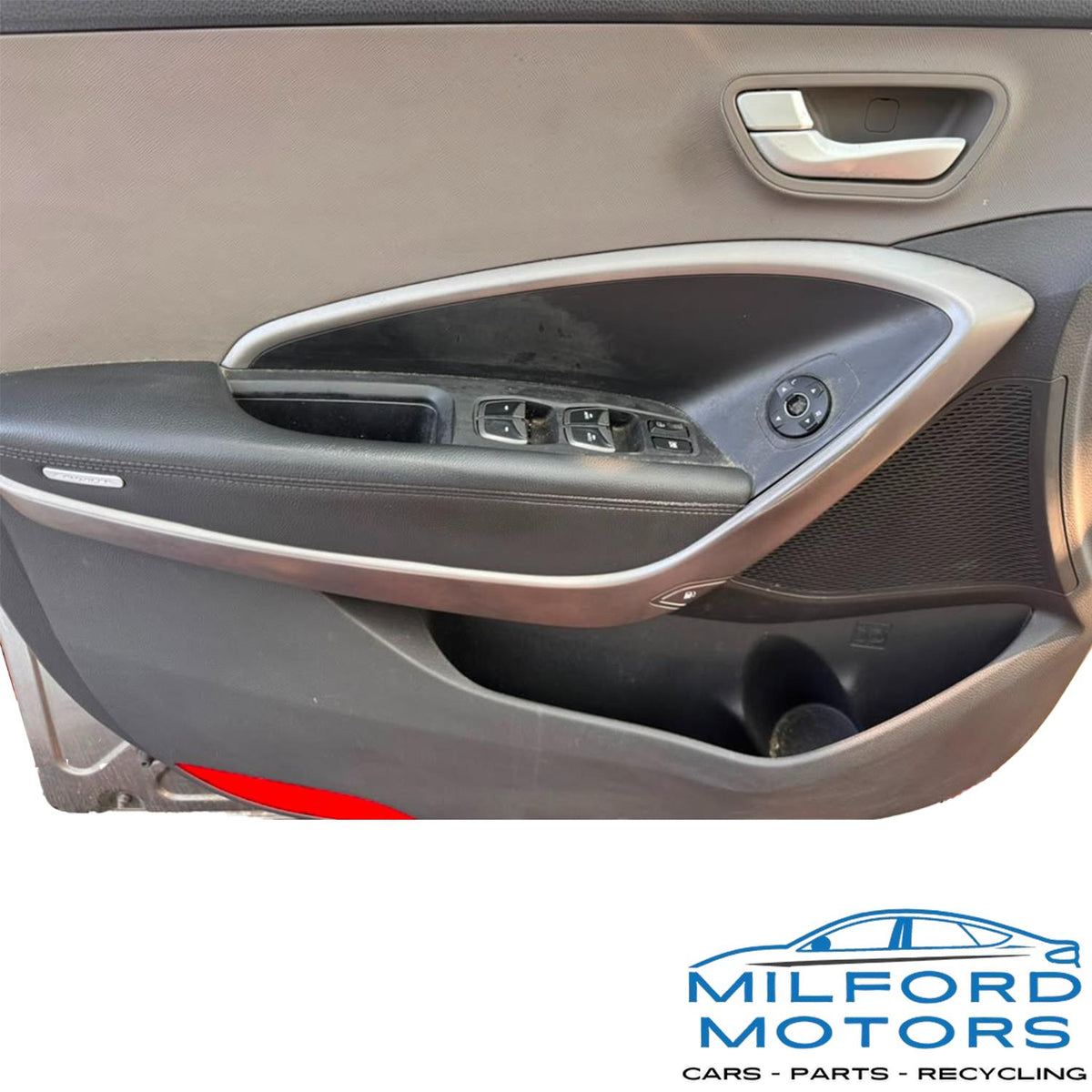 2013-2019 USED OEM LEFT FRONT DOOR PANEL ASSEMBLY – GRAY IM