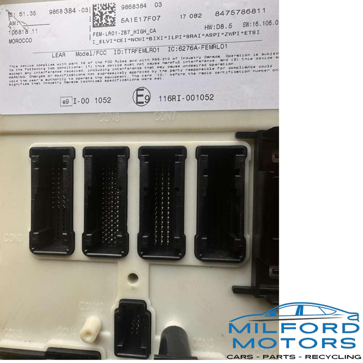 2012-2021 BMW 328i 330i 340i 430i 440i M3 USED Front Electronic Body Control Module BCM 61359438729 OEM