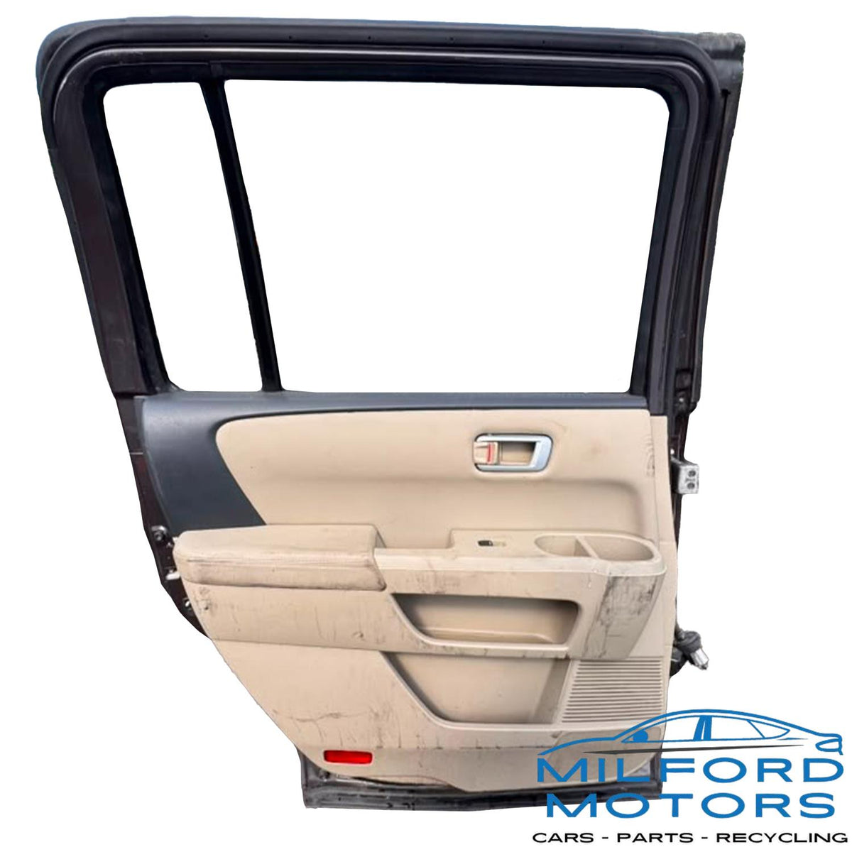 2009–2015 Honda Pilot Rear Left Driver Door Assembly — Power Window | With/Without Sunshade | 116,262 Miles