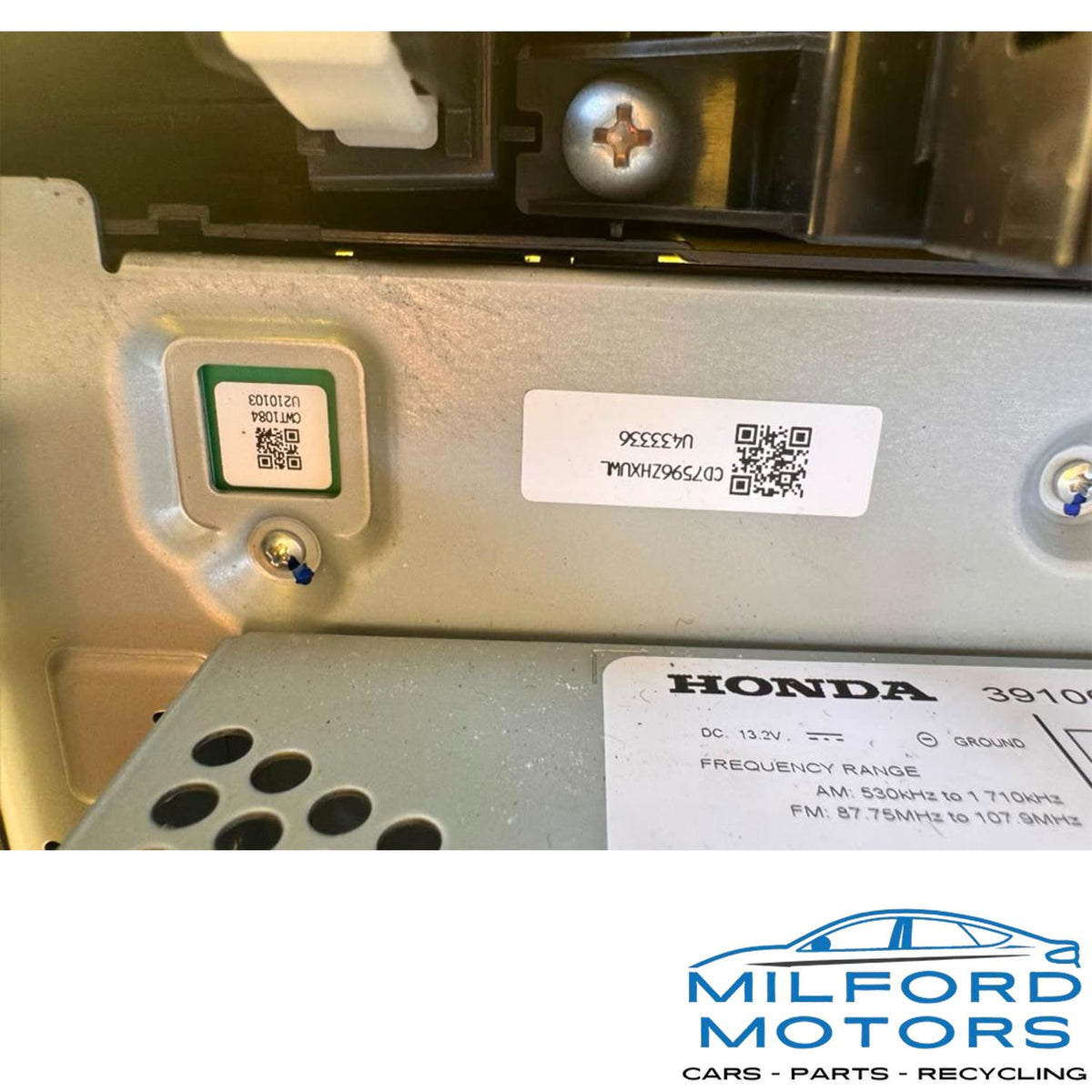 Used 2014 Honda Accord OEM Radio Audio Receiver & Control Panel Assembly 90,102 Miles