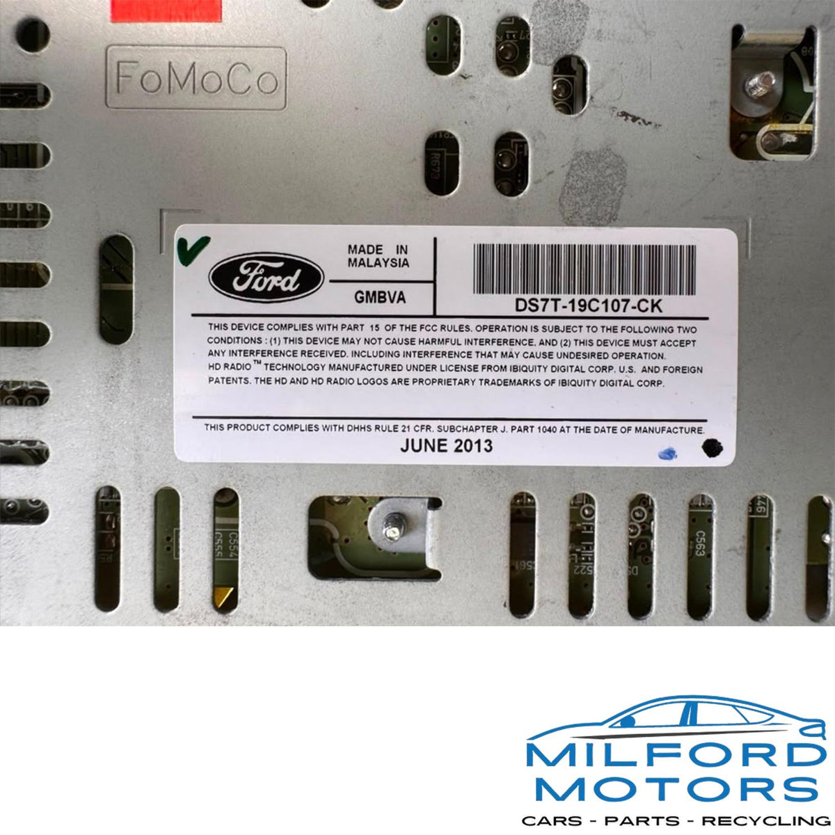2013-2015 Ford Fusion OEM AM FM CD MP3 Radio Receiver Satellite HD DS7Z-18C869-CA