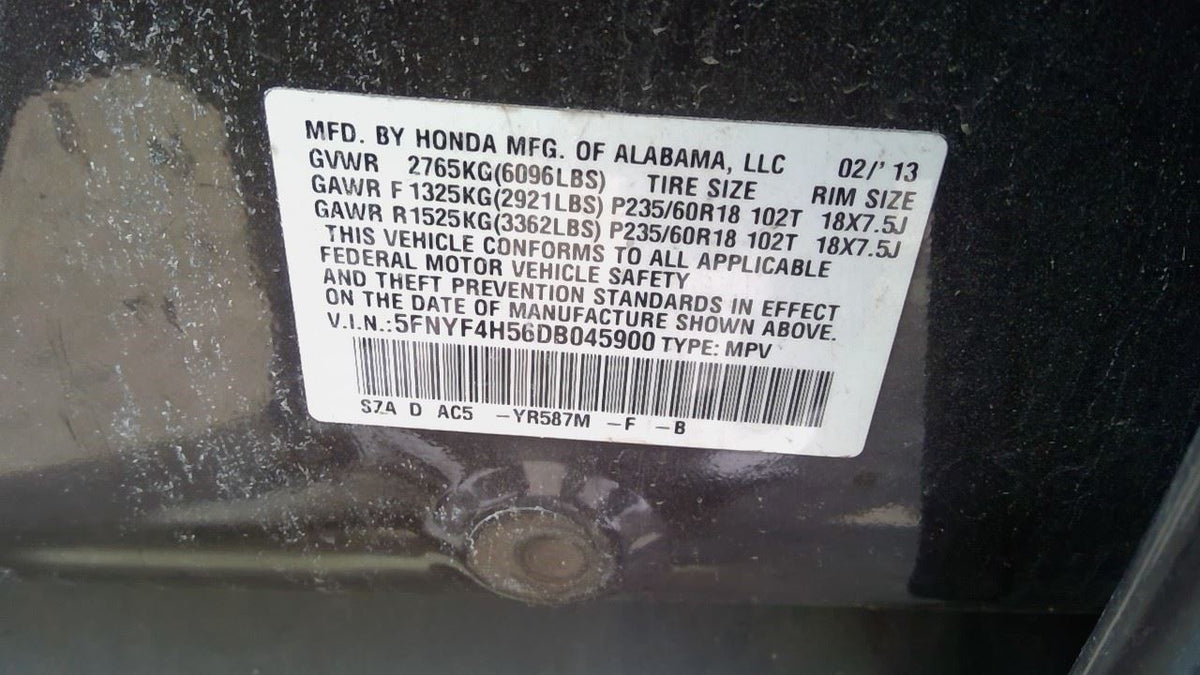 A/C Compressor – Acura MDX / Honda Pilot / Ridgeline / ZDX – 116,262 Miles