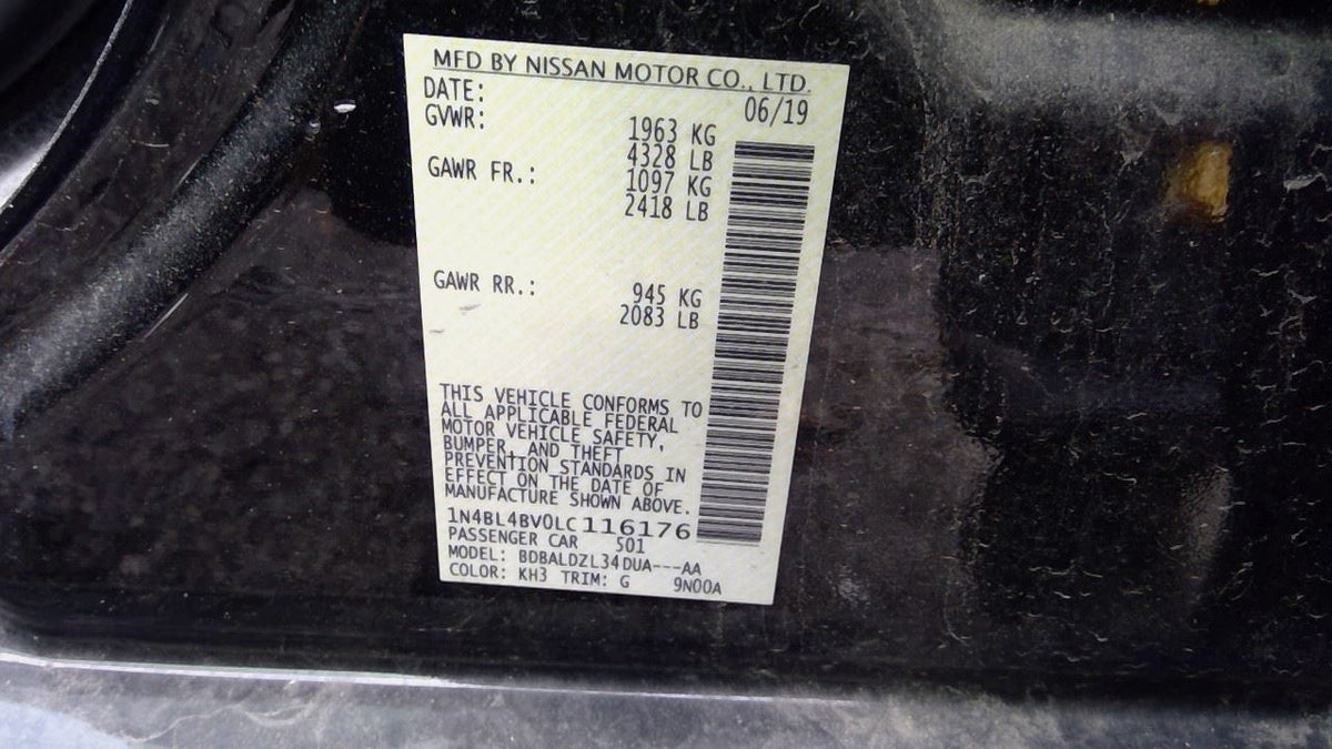 2019–2022 Nissan Altima 2.5L 120 Amp Alternator 34,843 Miles