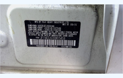 Used 2015-2016 Subaru WRX 2.0L FA20 Turbo Boxer Engine – 78,321 Miles – 6-Speed Manual
