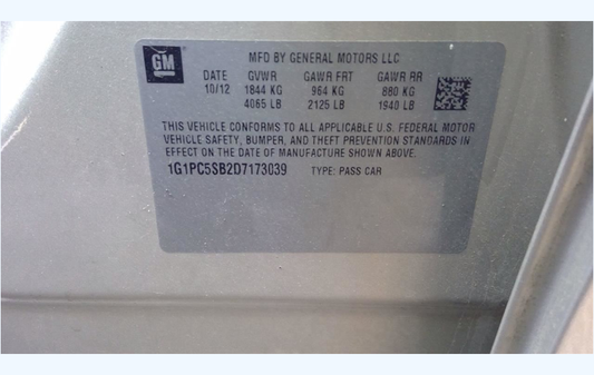 Used 2013 Chevrolet Cruze / Orlando Automatic Transmission – 41,388 Miles – OEM 6-Speed