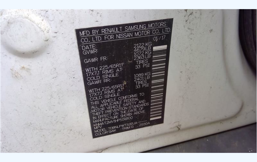 Used 2014–2020 Nissan Rogue Hood OEM 65100-4BA0B – 85,958 Miles