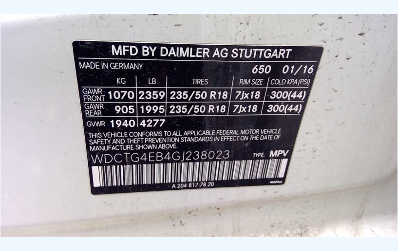 Used 2015-2020 Mercedes-Benz 7-Speed Dual Clutch Transmission (DCT) – 121,000 Miles – GLA250 FWD