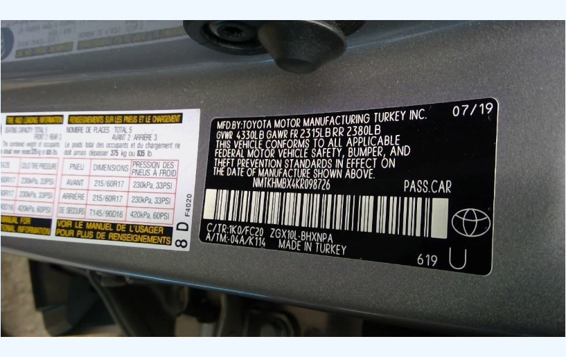 2019 Toyota C-HR Radio Audio Display Receiver OEM 86140-10010 – 66,778 Miles