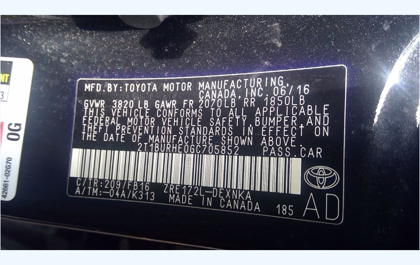 Used 2011-2016 Toyota Corolla / Matrix 1.8L 2ZR-FE Engine Assembly – 32,000 Miles