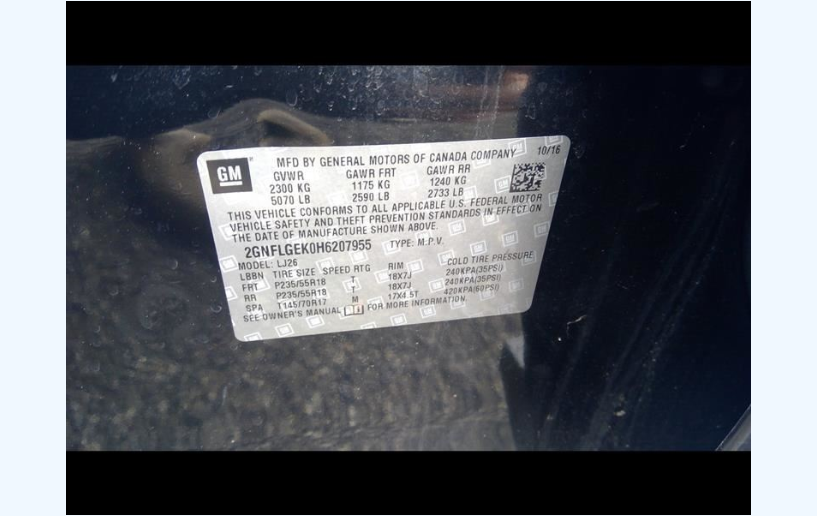 OEM 2013-2017 Chevrolet Equinox Instrument Cluster Speedometer MPH 23265863 - 86,223 Miles