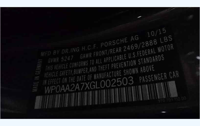 Used 2014–2016 Porsche Panamera 3.6L V6 Engine (RWD) – 64,253 Miles
