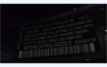 Used 2014–2016 Porsche Panamera 3.6L V6 Engine (RWD) – 64,253 Miles