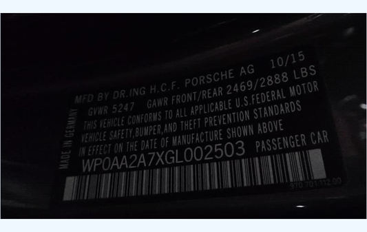 Used 2014–2016 Porsche Panamera 3.6L V6 Engine (RWD) – 64,253 Miles