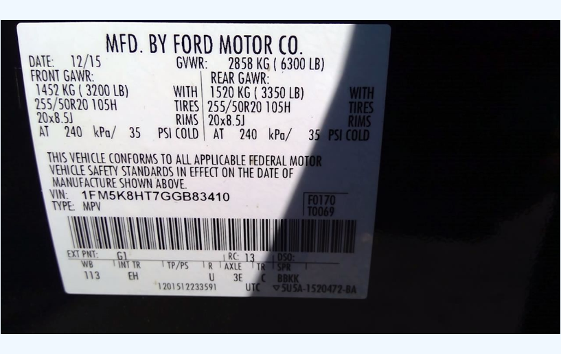 Used 6-Speed Automatic Transmission AWD – 120,000 Miles – 2013-2019 Ford Explorer, Flex, Taurus SHO & Lincoln MKT 3.5L