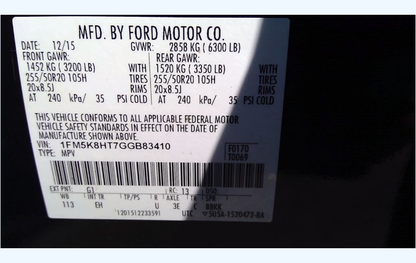 Used 6-Speed Automatic Transmission AWD – 120,000 Miles – 2013-2019 Ford Explorer, Flex, Taurus SHO & Lincoln MKT 3.5L