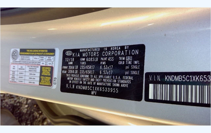 Used 8-Speed Automatic Transmission w/ Torque Converter – 102,997 Miles – 2019-2021 Kia Sedona