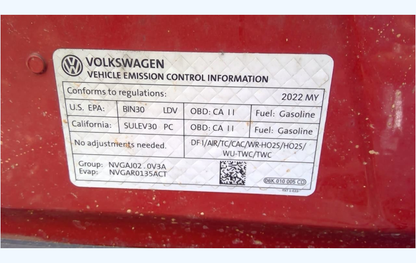 Used OEM Right Outer LED Tail Light Quarter Panel Mounted 2018–2024 Volkswagen Tiguan 5NN945096A