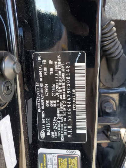 OEM Used Instrument Cluster Speedometer – 119,955 Miles – 2012-2013 Kia Optima LX / EX 2.4L MPH – Part # 94001-2T322
