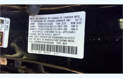 Used 2015–2016 Honda CR-V 2.4L K24W9 Engine