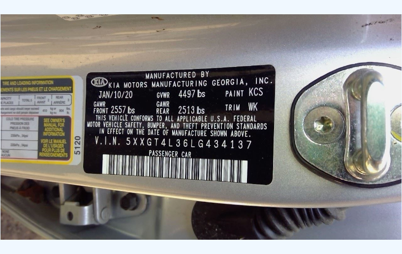 Right Tail Lamp — 2016–2020 Kia Optima — 9,672 Miles