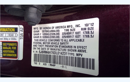 OEM Used Honda CR-V Engine Control Module ECM ECU 37820R5AA67 AWD AT EX EX-L 2012-2014