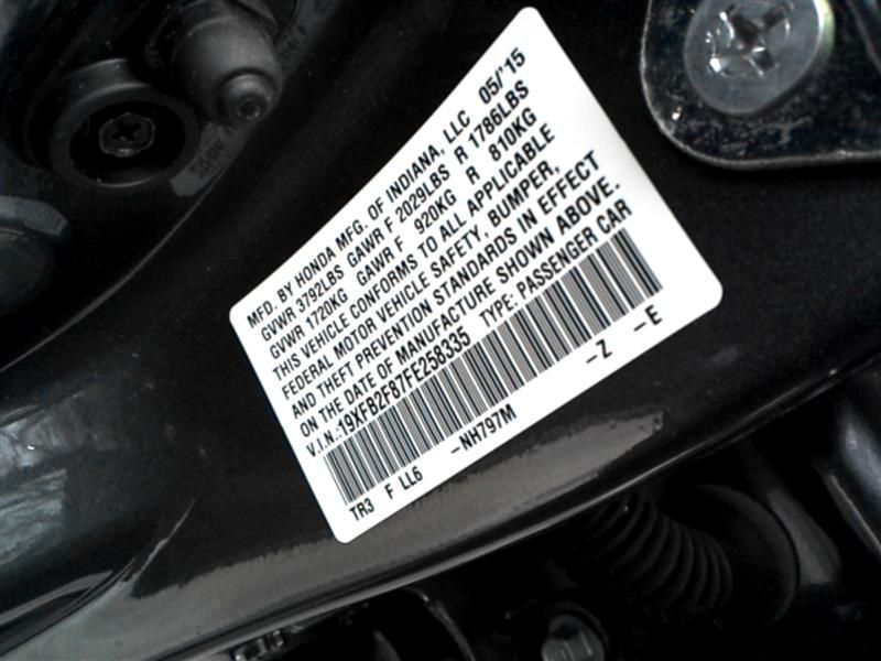 OEM 2012-2015 Honda Civic Instrument Speedometer Head Cluster Upper Assembly – 6,700 Miles – Blue Display