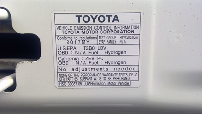Used OEM Instrument Speedometer Head Cluster – 64,545 Miles – 2017 Toyota Mirai (MPH)