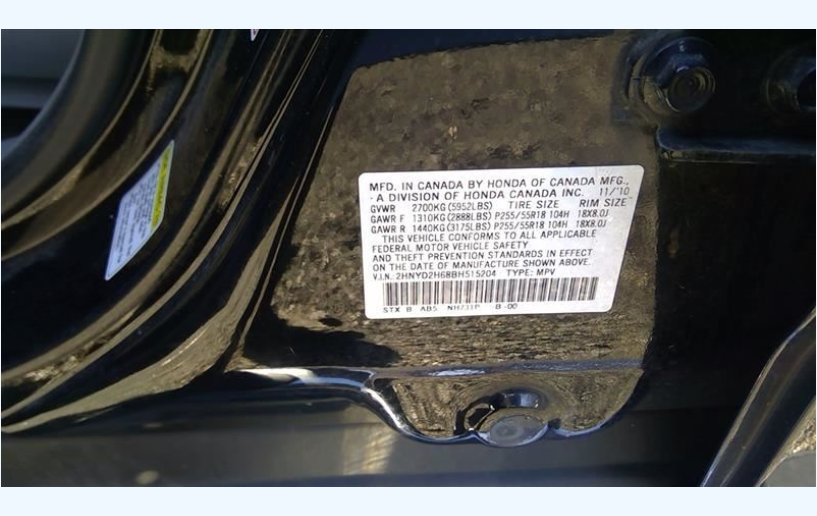 Used OEM Left Quarter Panel Tail Light Assembly – 2010-2013 Acura MDX