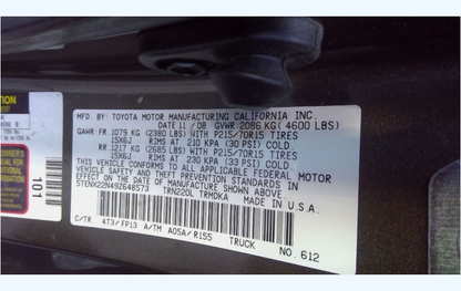 Used  2005-2015 Toyota Tacoma 4-Cylinder 4x2 5-Speed Manual Transmission – 89,115 Miles