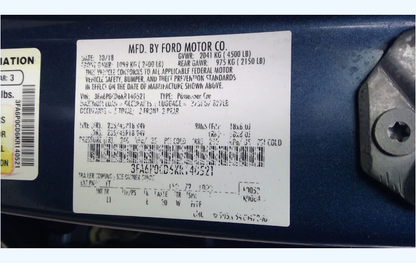 Used 2017-2020 Ford Fusion 1.5L Turbo Automatic Transmission – 86,115 Miles