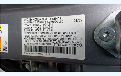 2016-2023 Honda OEM Throttle Body Assembly 1.5L Turbo 21,000 Miles 337-61140 Accord Civic CR-V