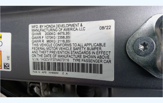 2016-2023 Honda OEM Throttle Body Assembly 1.5L Turbo 21,000 Miles 337-61140 Accord Civic CR-V
