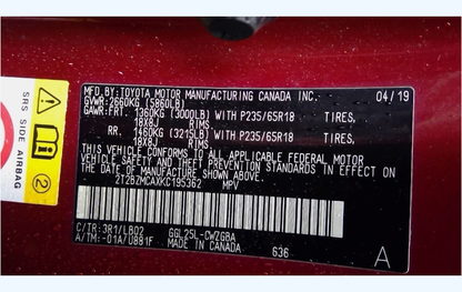 Used 2016-2022 Lexus RX350 & RX350L AWD – U881F 8-Speed Automatic Transmission – 99,529 Miles