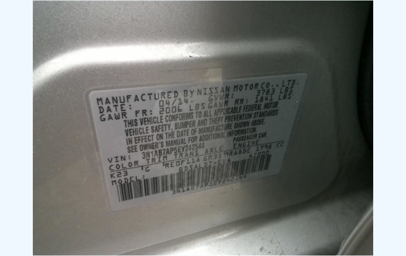 Used OEM Right Decklid Tail Light Assembly – 2013–2015 Nissan Sentra