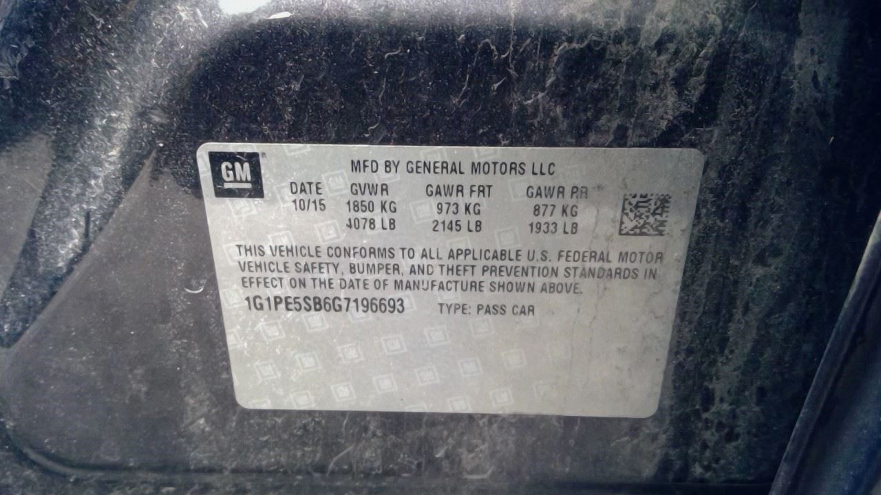 OEM Used Instrument Cluster Speedometer – 85,204 Miles – 2015-2016 Chevrolet Cruze MPH Black Cluster (RPO B76) – Part # 42362675