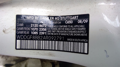 OEM Used Instrument Cluster Speedometer – 91,000 Miles – 2010 Mercedes-Benz C300 / C350 W204 MPH – Part # 2049003102
