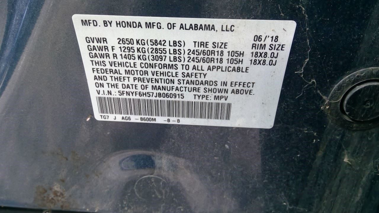 Used 2016–2020 Honda Pilot AWD 6-Speed Automatic Transmission (PLXA) – 136,076 Miles