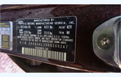 Used 7-Speed Dual Clutch Automatic Transmission – 36,178 Miles – 2017-2020 Kia Optima 1.6L Turbo