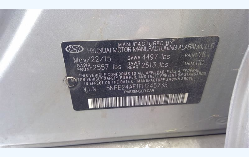Used 2015-2019 Hyundai Sonata 2.4L 6-Speed Automatic Transmission – 103,000 Miles