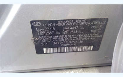 Used 2015-2019 Hyundai Sonata 2.4L 6-Speed Automatic Transmission – 103,000 Miles
