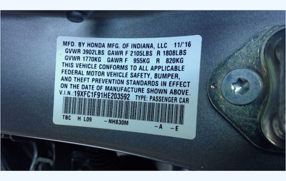 Used OEM HVAC Blower Motor – 2016–2021 Honda Civic