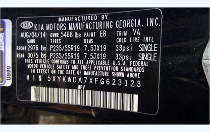 2012-2016 Hyundai Kia Azera Cadenza Santa Fe Sedona Sorento Starter 36100-3C221