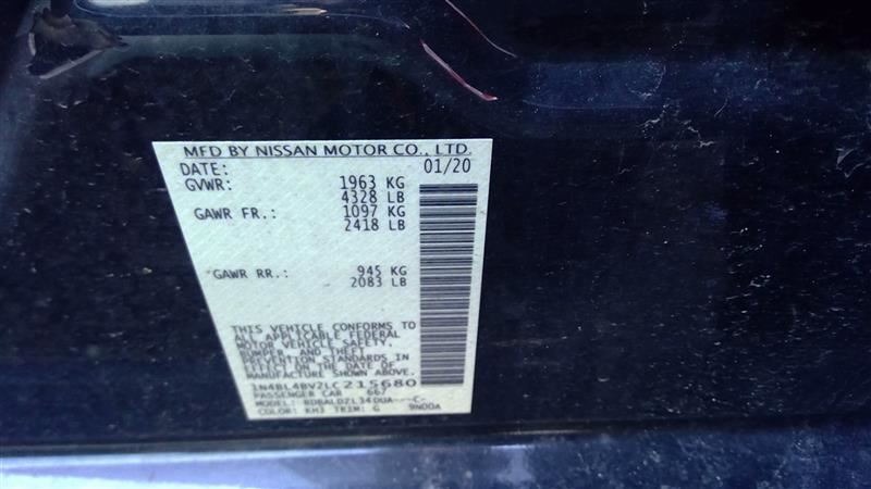 Used 2020 Nissan Altima 2.5 S Driver Side Engine Mount OEM 2.5L