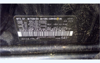 Used OEM Left Liftgate LED Tail Light Assembly – 2016–2022 Mitsubishi Outlander / PHEV